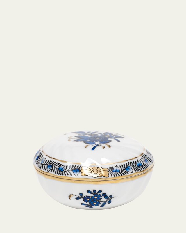 Chinese Bouquet Black Sapphire Ring Box